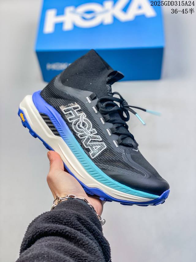 Hoka One One Tecton X 3 舒适百搭Y2K复古跑鞋耐磨 高帮跑步鞋 男女款 黑色 尺码： 编码：02Gdd315A24 - 点击图像关闭