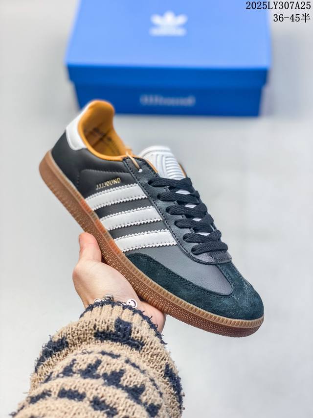 真标特价 Adidas Originals Samba Og 阿迪达斯 低帮 联名黑白 桑巴舞系列绅士德训足球风百搭低邦休闲运动板鞋 近两年Jjjjound这个