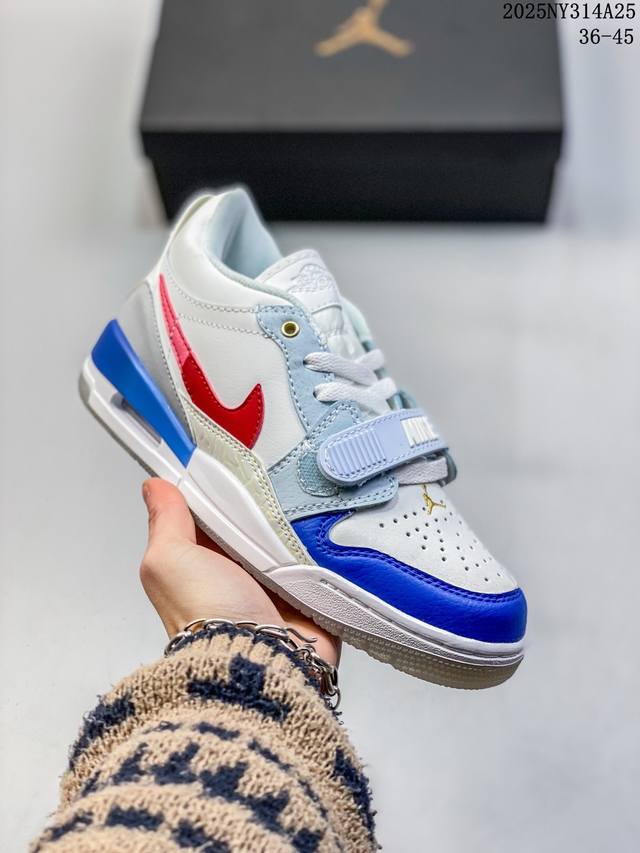 三合一最强合体，多种新配色回归耐克Nike Air Jordan Legacy 312 Low”White Grey Fog Blue Red“乔丹最强三合一混