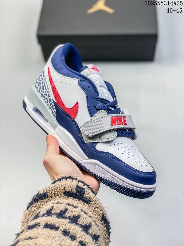 三合一最强合体，多种新配色回归耐克Nike Air Jordan Legacy 312 Low”White Grey Fog Blue Red“乔丹最强三合一混