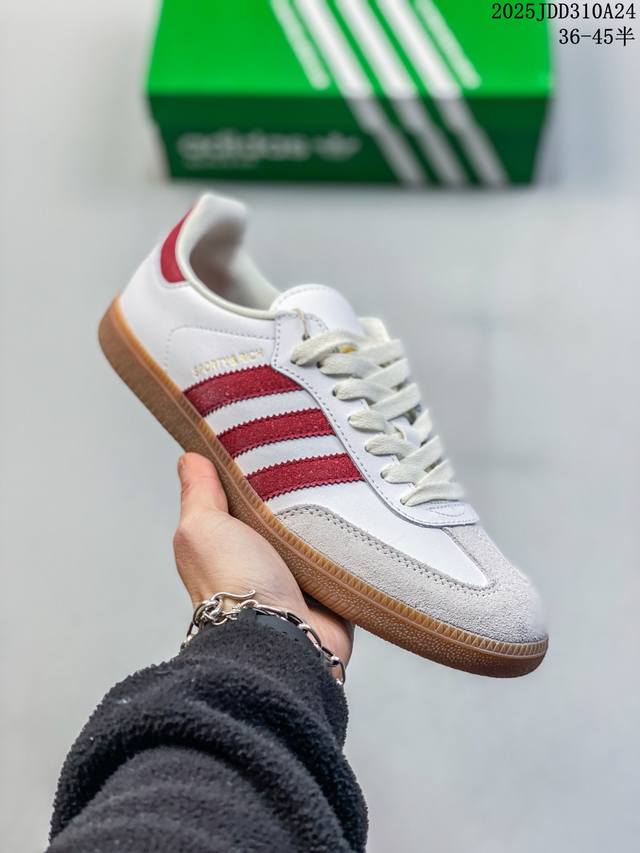 真标阿迪达斯三叶草Adidas Originals Samba Og 桑巴舞系列绅士德训足球风百搭低帮休闲运动板鞋 货号:Ie3437 尺码:36 36.5 3