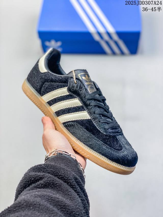 真标Adidas Originals Wb Pony Tonal Samba Og 桑巴舞系列绅士德训足球风百搭低帮休闲运动板鞋 尺码：见图 编码：02Jdd3