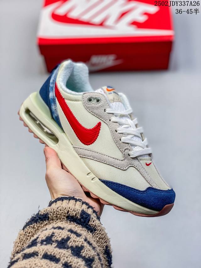 真标耐克Nk Air Max Dawn 黎明系列低帮气垫百搭休闲运动慢跑鞋 采用柔软翻毛皮和透气梭织材料打造利落鞋面 中底和鞋跟融入现代感线条设计 兼具复古风格