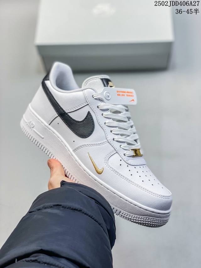 耐克 Nike Air Force 1 Low ”White And Black“ 白黑 小权志龙官方同步 原装级别 原楦头原纸板 打造纯正空军版型#专注外贸渠