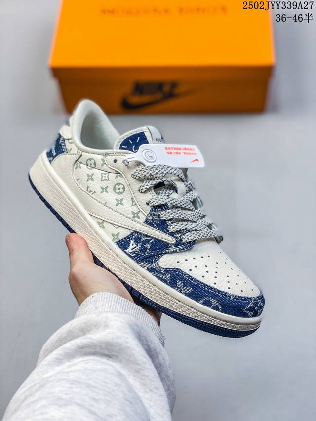 海外爆款限量发售！公司级 Travis Scott X Fragment Design X Jordan Air Jordan 1 Low Og Sp “古驰联