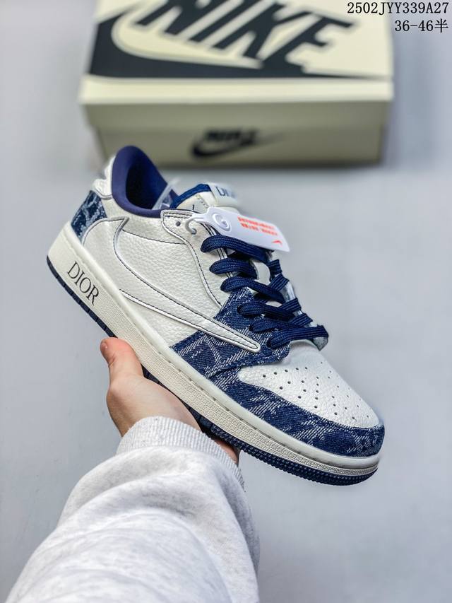 海外爆款限量发售！公司级 Travis Scott X Fragment Design X Jordan Air Jordan 1 Low Og Sp “古驰联