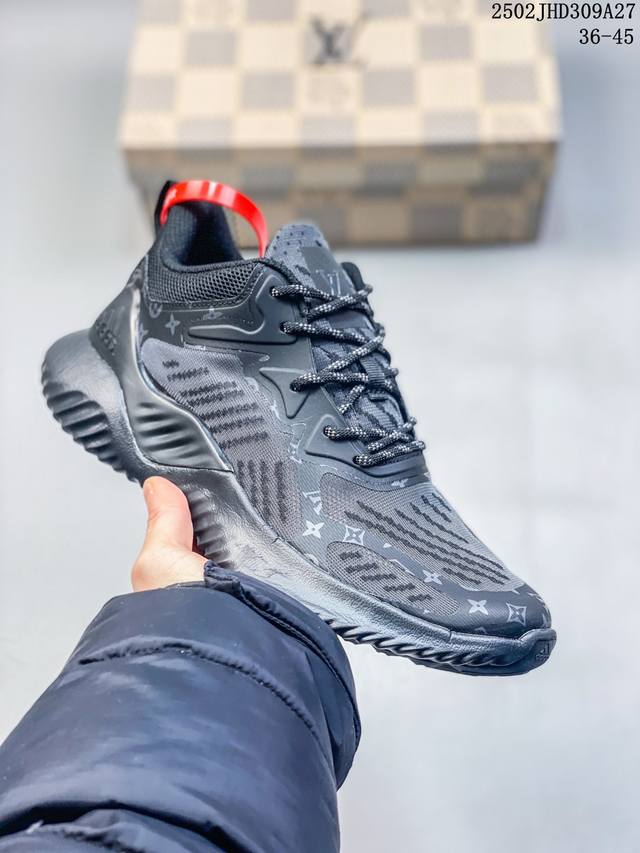 Adidas Alphabounce Beyond M 阿迪达斯 公司级阿尔法 实拍首发 保暖弹力透气贾卡鞋面 正确高弹轻量M D发泡德国马牌橡胶大底 Boun