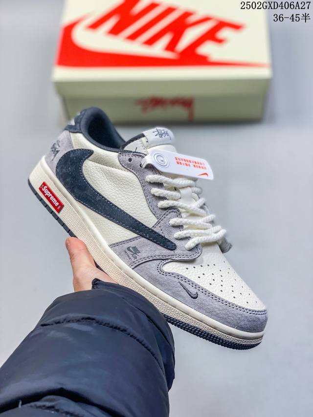 海外爆款限量发售！Travis Scott X Fragment Design X Jordan Air Jordan 1 Low Og Sp “Supreme