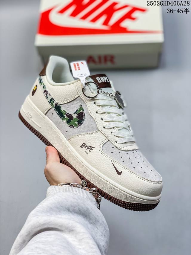 海外限量发售！公司级Nike Air Force 1 '07 Low “北面联名 百搭米灰”空军一号 低帮 运动鞋 休闲鞋 折边针车 工艺难度大 原楦头原纸板