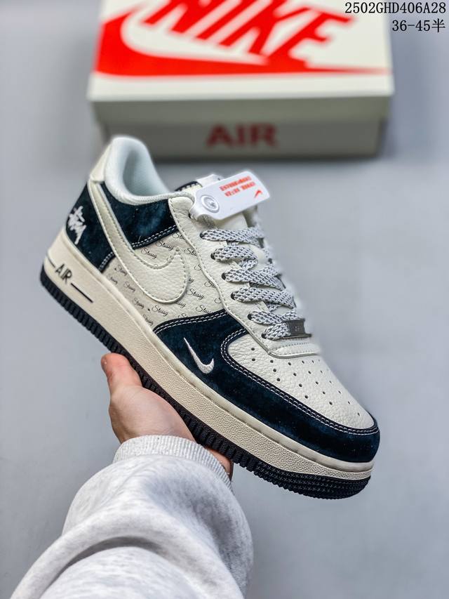 海外限量发售！公司级Nike Air Force 1 '07 Low “北面联名 百搭米灰”空军一号 低帮 运动鞋 休闲鞋 折边针车 工艺难度大 原楦头原纸板