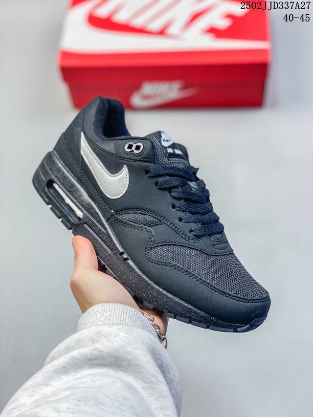 升级原楦原纸版开发版型回弹Pu模嵌入开窗气垫装置Nike Air Max 1 初代复古气垫百搭休闲运动慢跑鞋 货号：Fz0628 010 尺码：40～45 编码