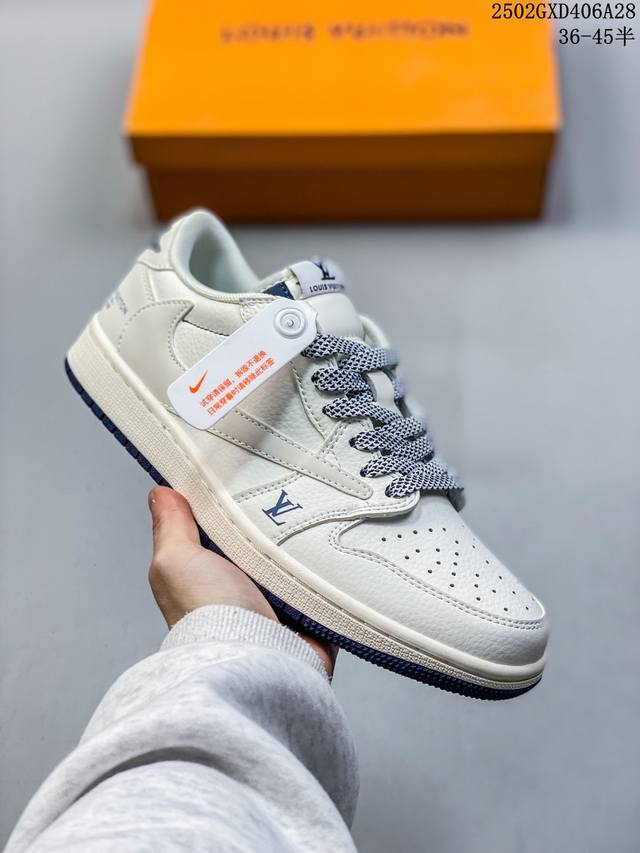 海外爆款限量发售！公司级 Travis Scott X Fragment Design X Jordan Air Jordan 1 Low Og Sp “Lv联