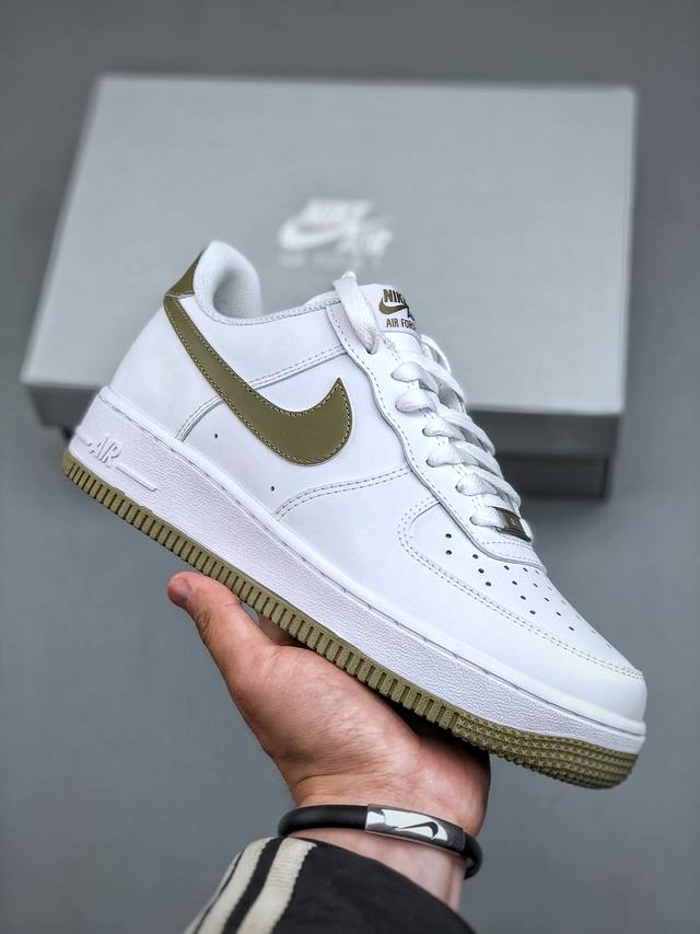 Nike Air Force 1 空军一号 白军绿 原楦头原纸板 打造纯正空军版型#专注外贸渠道 全掌内置蜂窝气垫 #原盒配件 原厂中底钢印、拉帮完美 货号：F