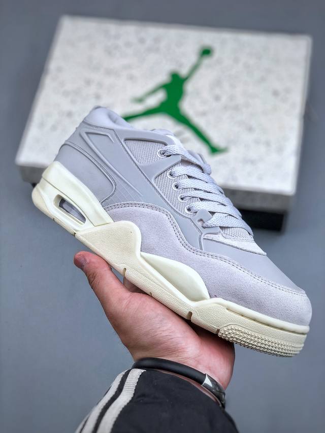 Nigel Sylvester X Jordan Air Jordan 4 Rm “Grey Sail” Aj4低帮 复刻麂皮灰白 职业 Bmx 车手 Nige