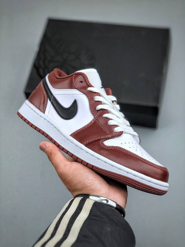 过验版本 Air Jordan 1 Low Aj1 乔1白酒红 低帮文化休闲板鞋 Hf3148 102#市售最高品质 原鞋开发 大厂代工流水线打造 公司货既视感