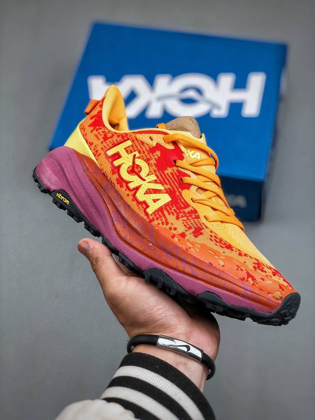 Hoka One One M Speedgoat 6 低帮专业越野跑步鞋 相较于前几代Mafate包裹感更好跟Speedgoat 快速羚羊 系列比起来更加舒适鞋