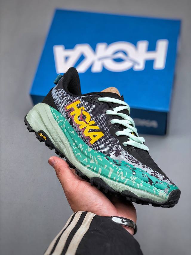 Hoka One One M Speedgoat 6 低帮专业越野跑步鞋 相较于前几代Mafate包裹感更好跟Speedgoat 快速羚羊 系列比起来更加舒适鞋