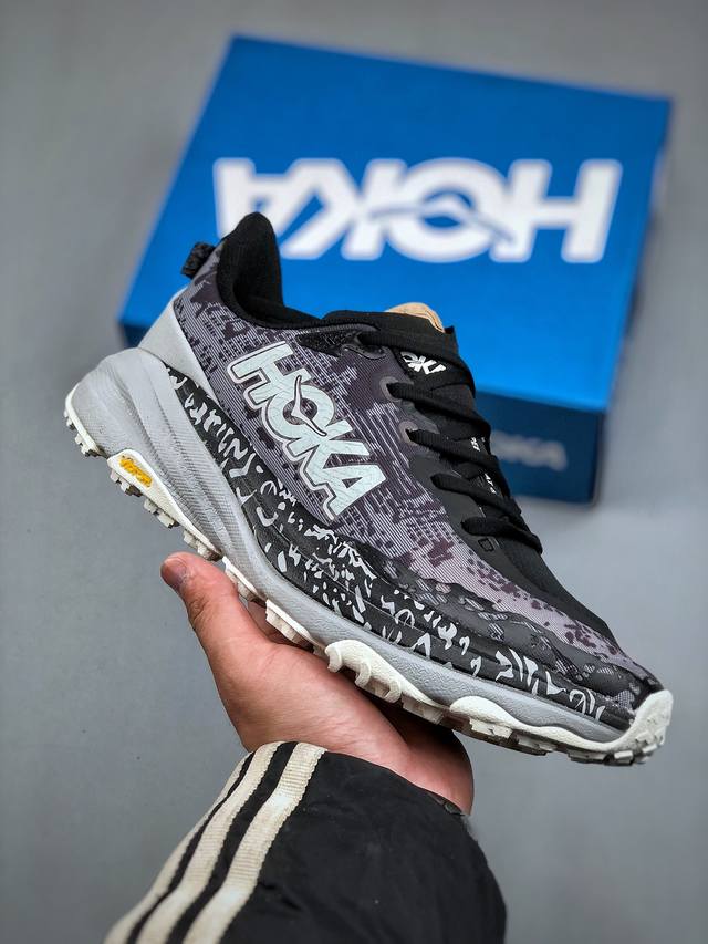 Hoka One One M Speedgoat 6 低帮专业越野跑步鞋 相较于前几代Mafate包裹感更好跟Speedgoat 快速羚羊 系列比起来更加舒适鞋