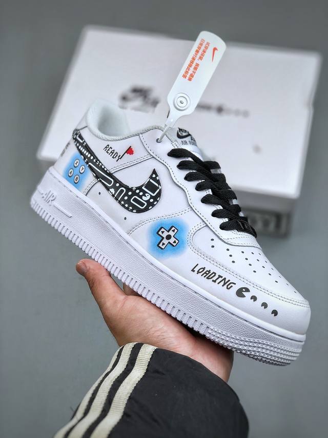 Ps5电玩主题Nike Air Force 1 Low’07 吃豆人 空军一号低帮休闲板鞋 定制皮料 原楦原纸板 纯正空军版型 内置全掌气垫 货号：Cw 8- - 点击图像关闭