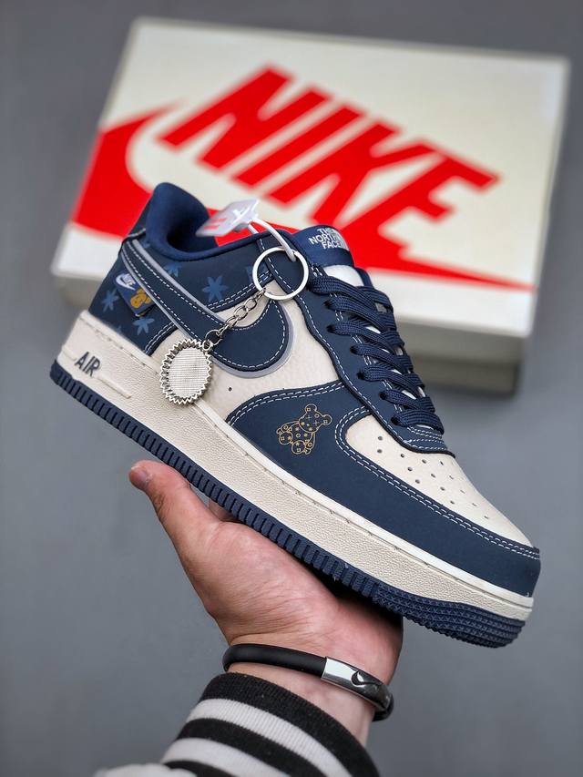 Nike Air Force 1 '07 Low “暴力熊联名磨砂蓝”空军一号 低帮 运动鞋 休闲鞋 折边针车 工艺难度大 原楦头原纸板 原装鞋盒 定制五金配件