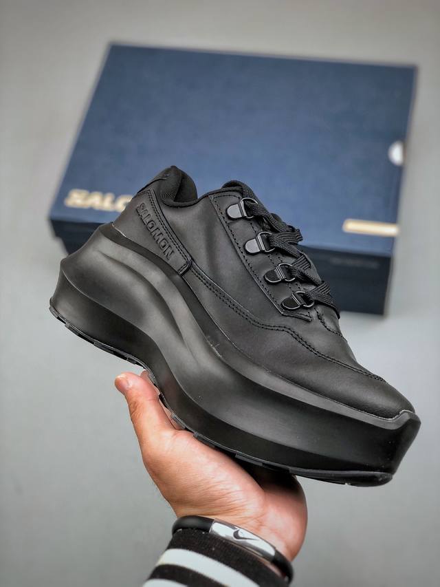 绿X版 Comme Des Garcons X Salomon萨洛蒙 Sr811 Leather Platform 防滑耐磨低帮运动休闲鞋此款鞋采用近几年比较流