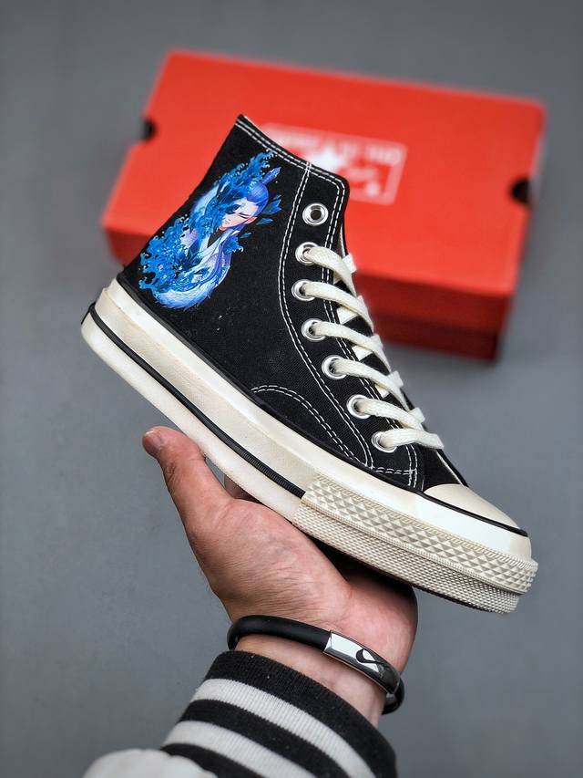 国漫之光 敖丙之魔童闹海男女鞋 匡威Converse 1970S 联名限定 定制系列 运动休闲高帮帆布鞋 经典涂鸦三星标帆布鞋 正确硫化工艺 尺码：35-44 - 点击图像关闭