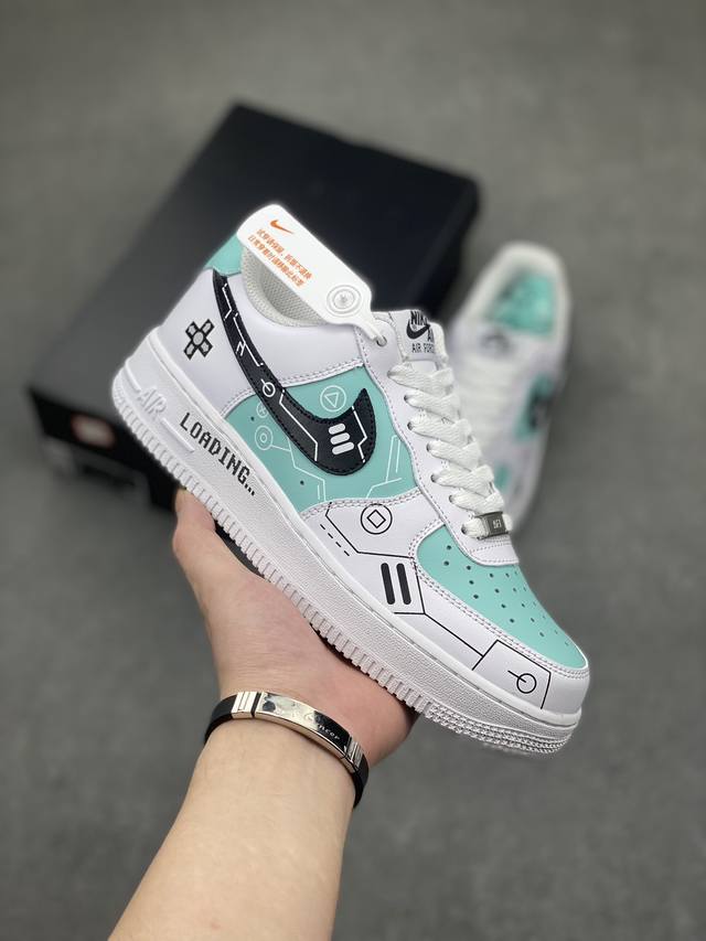 官方爆款定制 Ps5电玩主题Nike Air Force 1 Low’07 冰绿 空军一号低帮休闲板鞋 定制皮料 原楦原纸板 纯正空军版型 内置全掌气垫 货号：