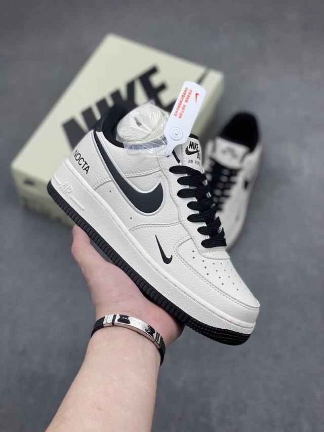 海外限量发售 公司级 Nocta×Nike Air Force 1 Low联名经典空军一号低帮休闲板鞋 原楦头原纸板 纯正空军版型 内置全掌气垫 原盒配件 原厂