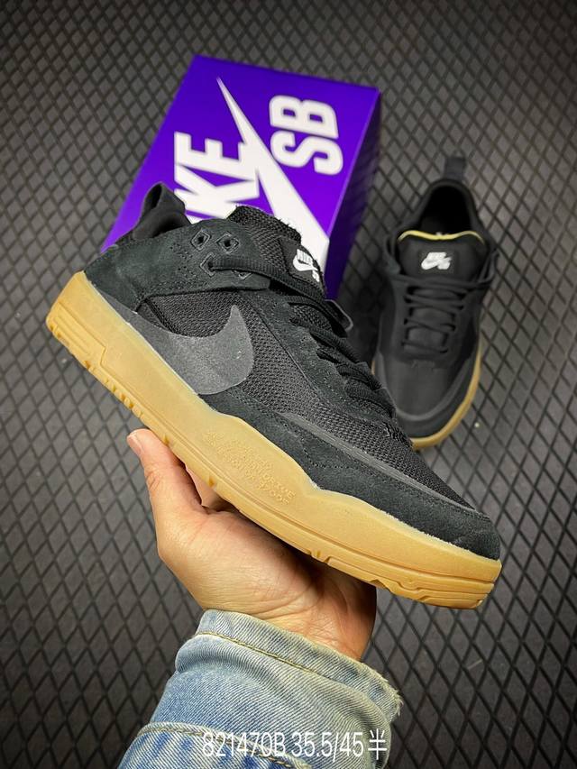 B 公司级Nike Sb Day One 绒面革 网布皮革绒面 简约舒适革防滑减震耐磨透气 低帮 休闲鞋 货号:Fn4210-001 尺码:35 36 36.5