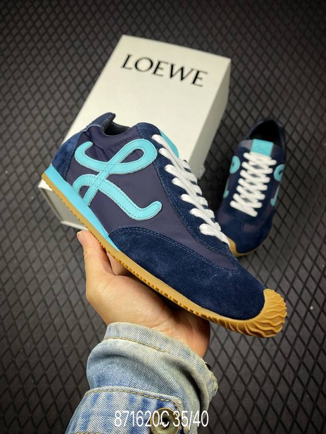 C 市售顶级 任意细节不惧对比 罗意威 Loewe 2025 Ballet Runner 2.0 早春新款爆款芭蕾舞鞋 不对称鞋头造型 外贸出口订单 广东原厂