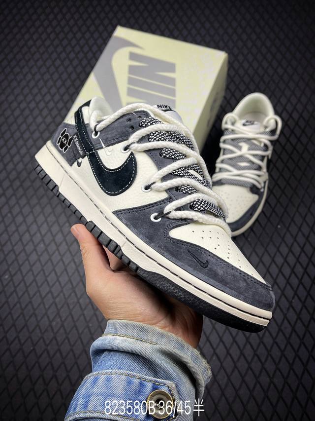 B Nk Sb Dunk Low Kaws联名 绑带猪八黑勾 周年高端定制 低帮休闲板鞋 #定制鞋盒 大厂纯原品质出货 超高清洁度 皮料切割干净无任何毛边 细节